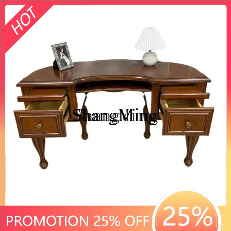 FG good-looking   Simple Solid Wood Desk Chair Writing Desk Large Class Desk