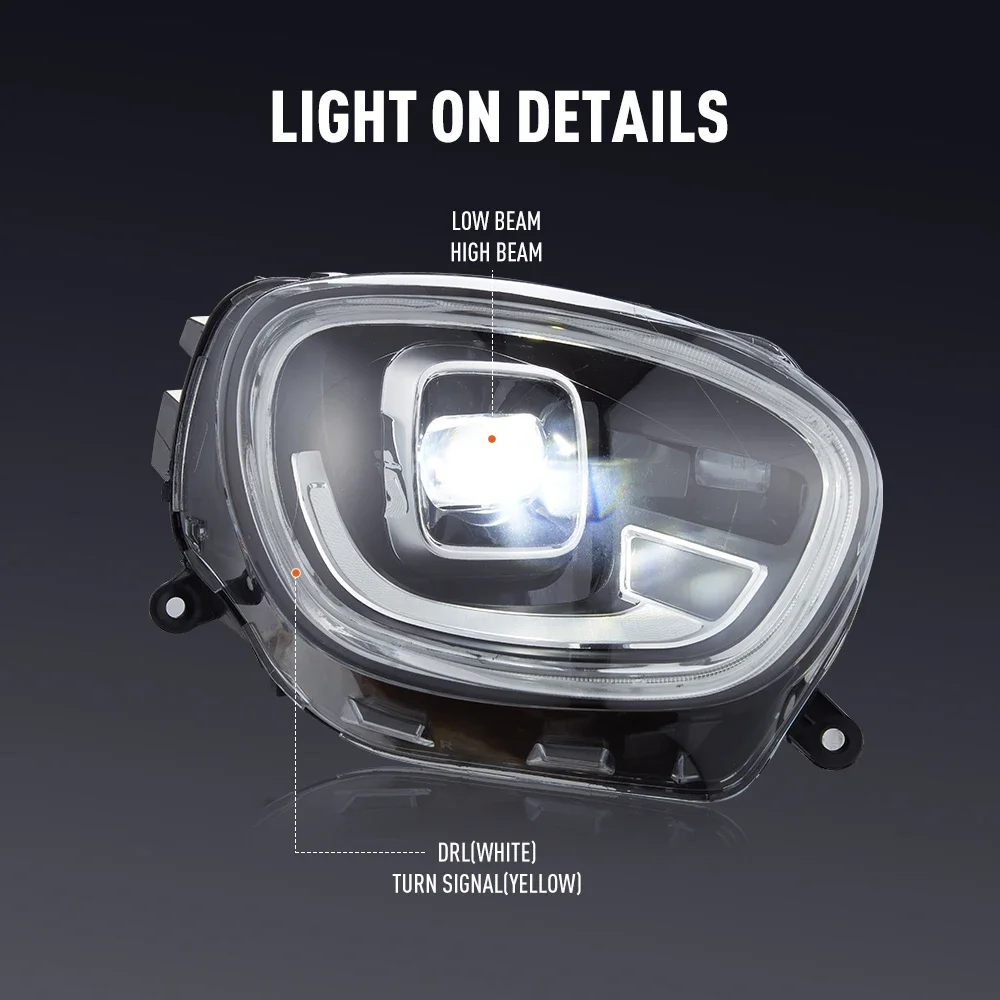 2 шт. автомобильные фары для BMW MINI F60 2017-2020, светодиодные фары DRL, дневные ходовые огни, сигнальные лампы, автоаксессуары