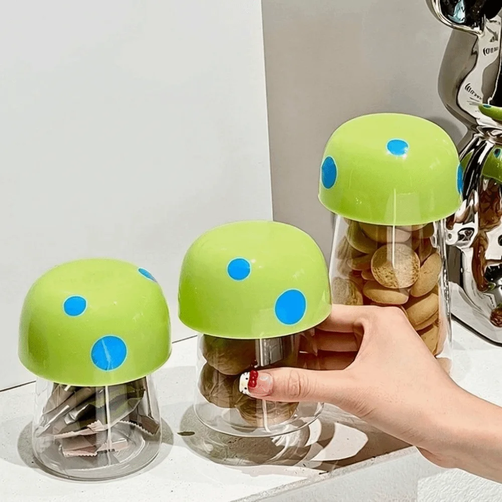 Plastic Mushroom Storage Jar Sealed Leak-proof Dried Fruit Storage Box Coffee Jar Transparent Candy Snack Box