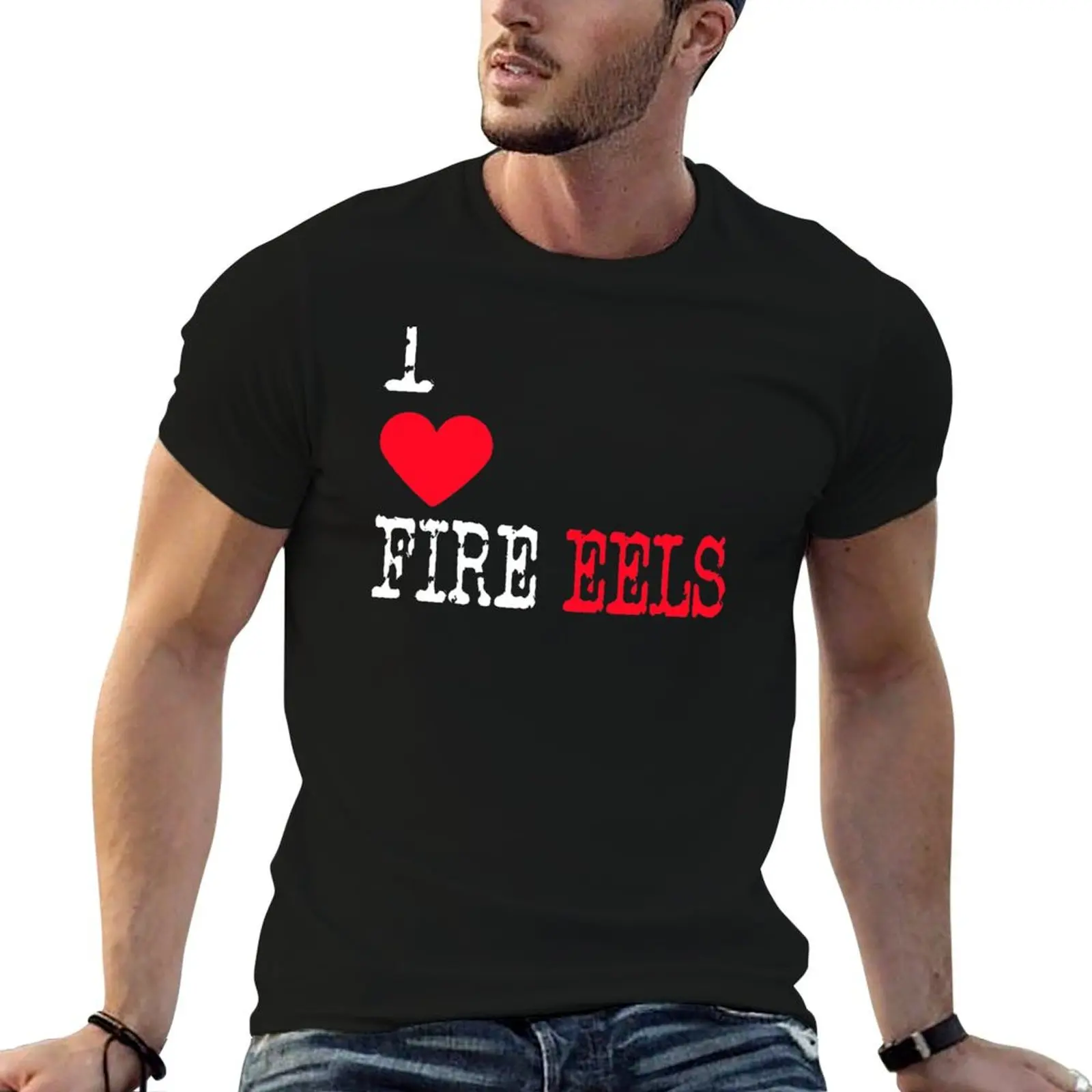 I Heart Fire Eels Love Fire Eels - Mastacembelus erythrotaenia T-Shirt tees vintage t shirts oversizeds clothing for men