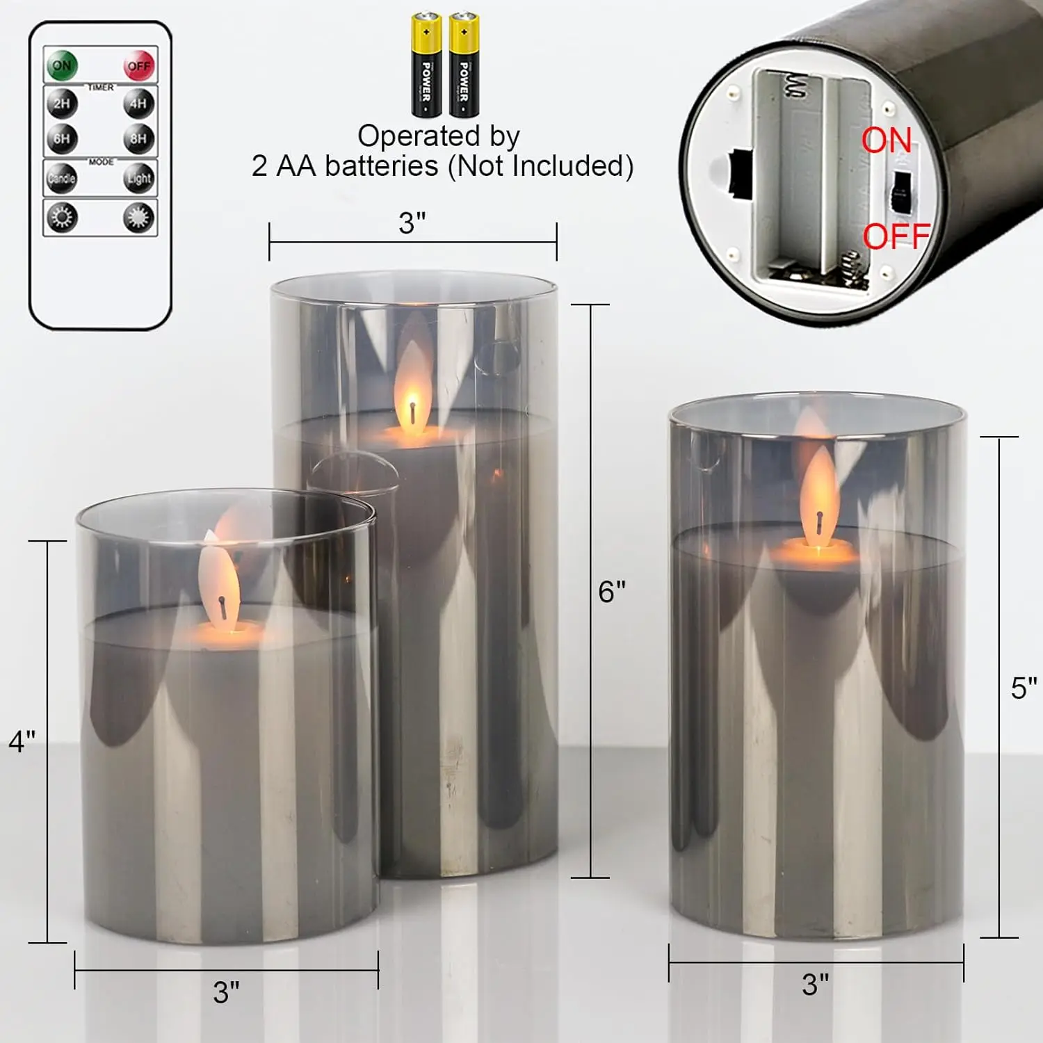 Battery Operated LED Flameless Candles with Remote and Timer Real Wax Candles Flickering Light for Wedding Home Party Decor image 6