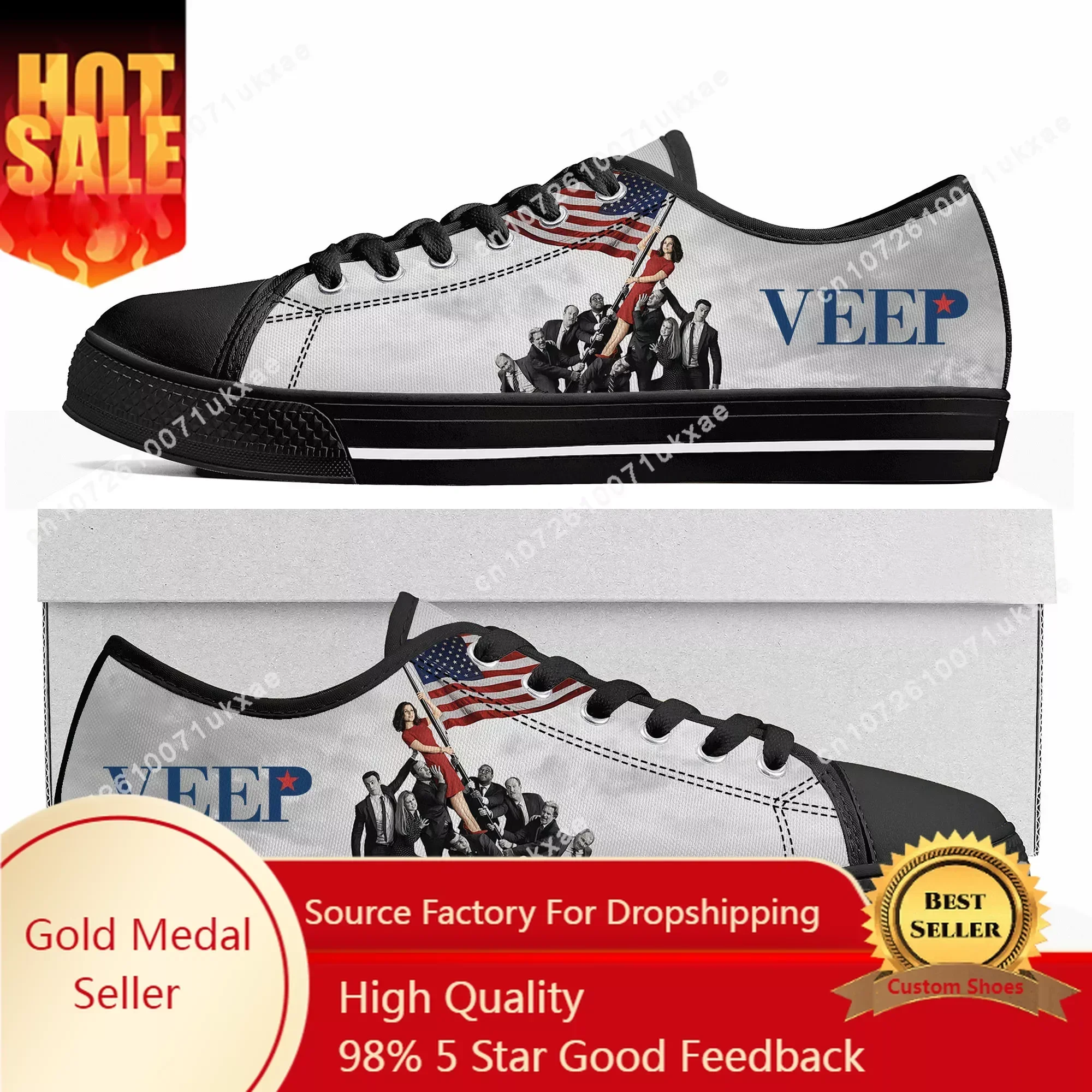 

Veep Low Top Sneakers Mens Womens Teenager High Quality Selina Meyer Canvas Sneaker couple Casual Shoes Customize DIY Shoe