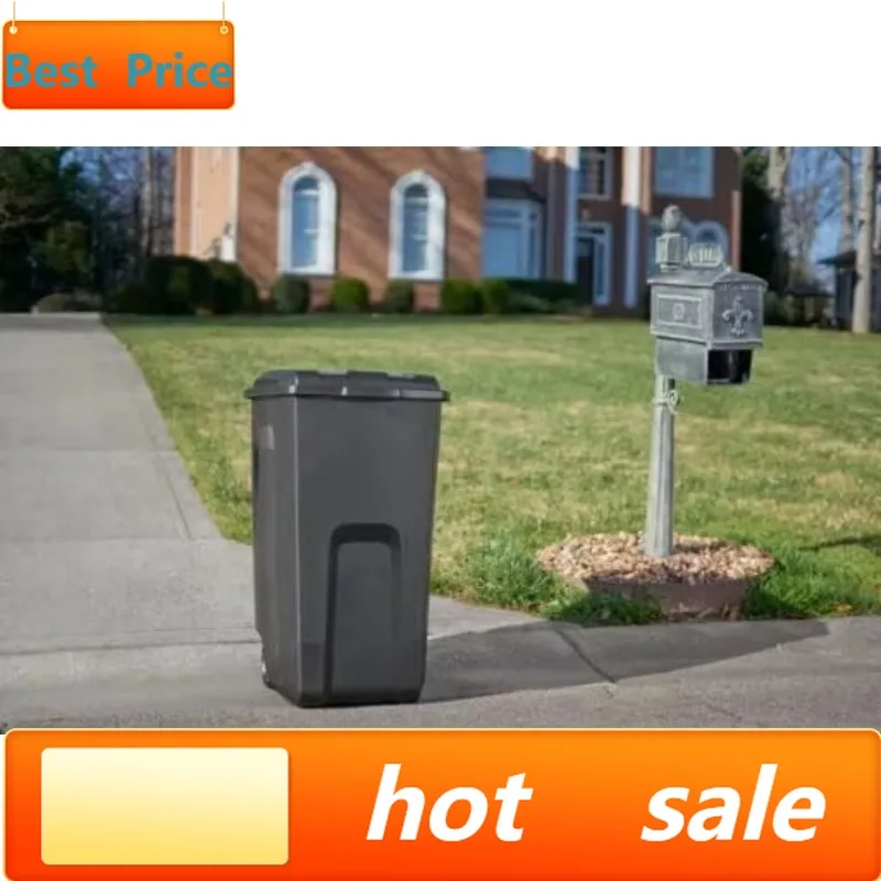 

Хит продаж: пластиковый мусорный контейнер на колесах Roughneck, 50 галлонов, черный