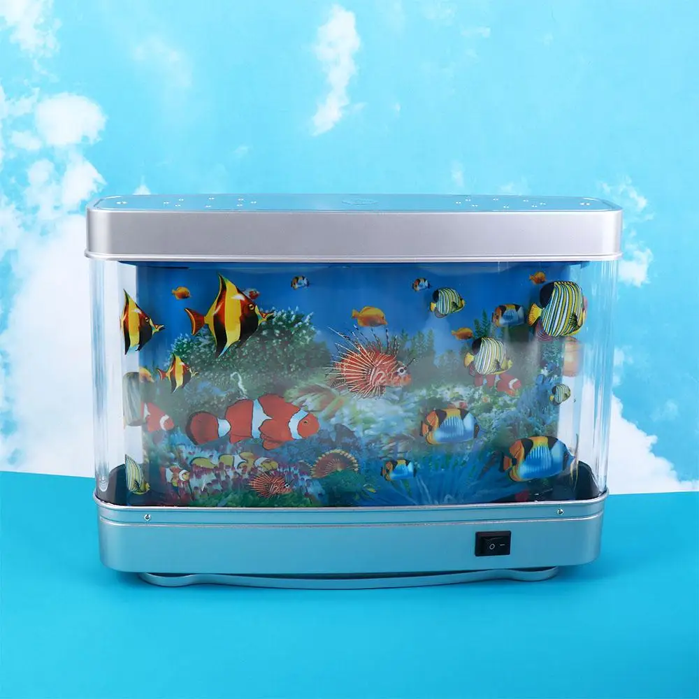 Con interruttore Simulazione Lampada per pesci ornamentali Lampada per acquario artificiale carina impermeabile in plastica Oceano virtuale dinamico