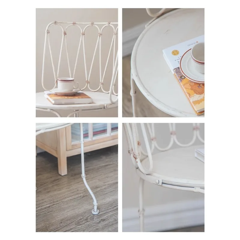 

Furniture for small-sized apartments creative chair back chair wrought iron outdoor balcony casual retro light luxury