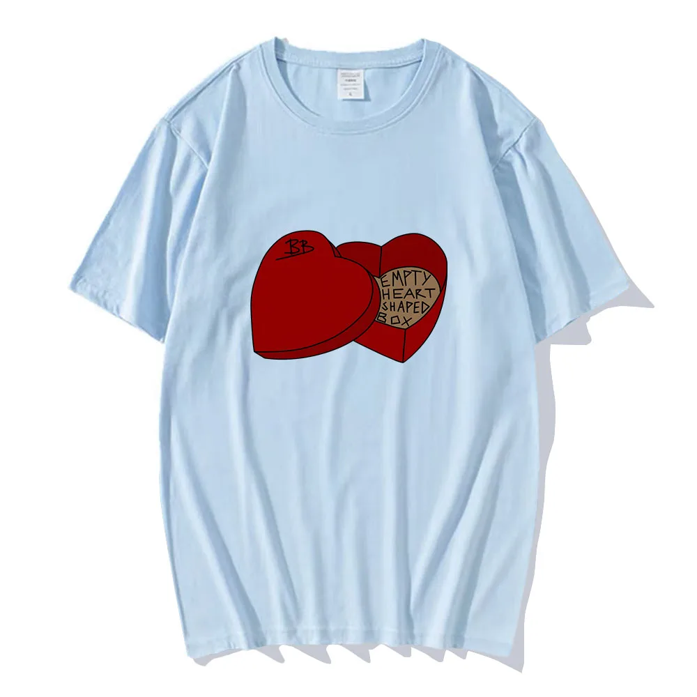 Benson Boone T-shirts Short Sleeve Casual Men/Women Tee-shirt Streetwear Heart Graphic Printing Tshirts High Quality Cotton Tees