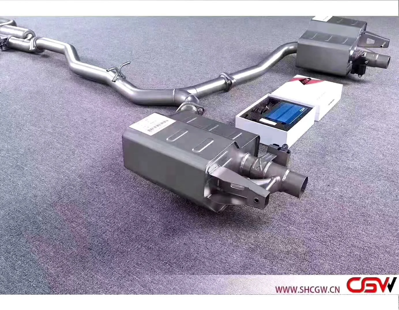 CGW Customized SS 304 Cutout Catback Exhaust Pipe Muffler for   W205 C300