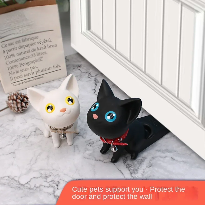 1 Pcs Cute Dog Cat Door Stopper Doorstop Door Wedge Cartoon Puppy Doors Stop Strong Grip Slip Resistant Home Car Door Stopper