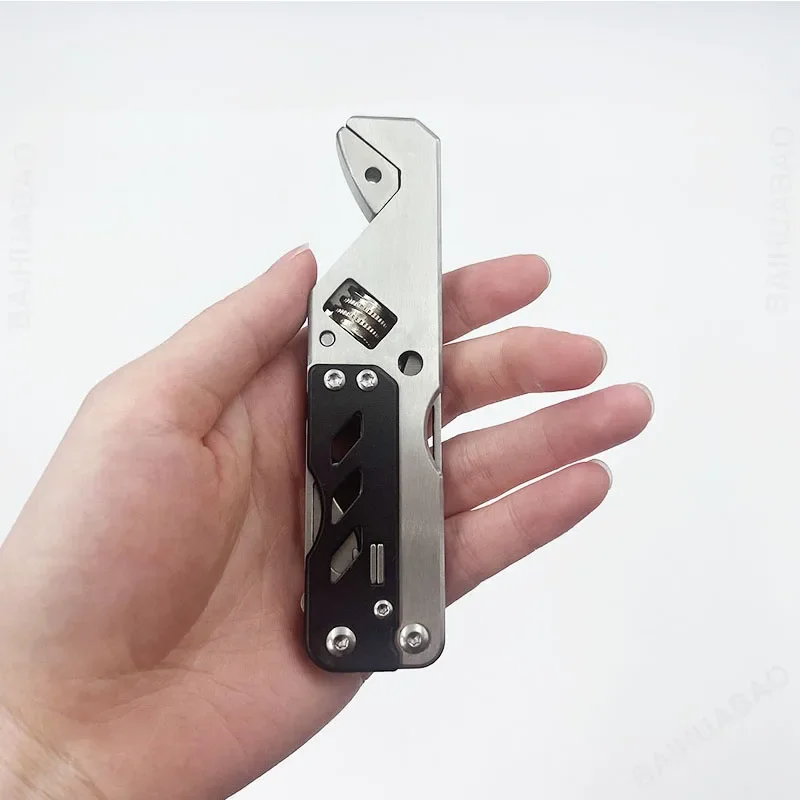 BHBT Mini Wrench Multi-tool 4 in 1 Multi-functional Portable Folding Screwdriver Bottle Opener Outdoor EDC Hand Tools