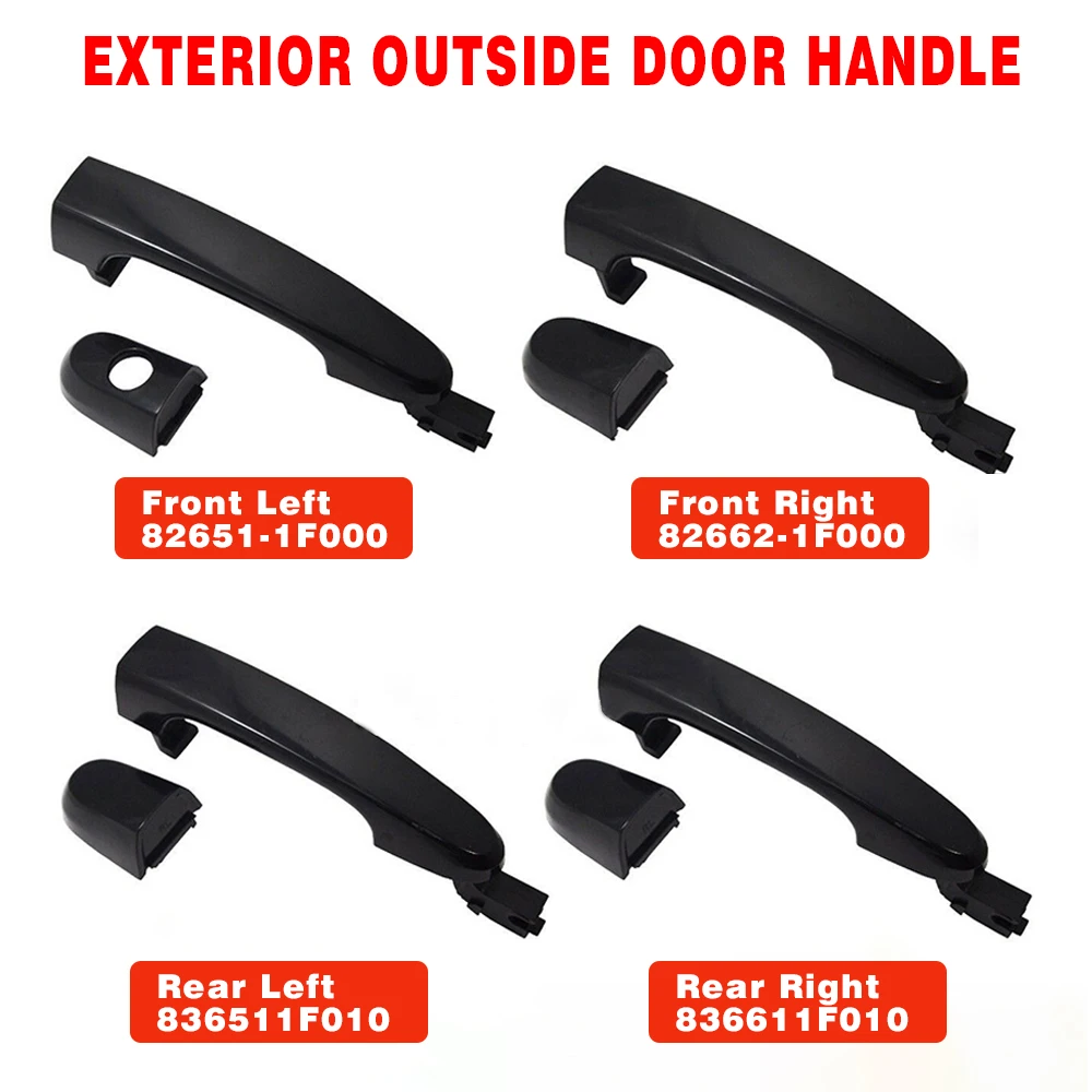 Exterior Door Handles Front Rear Left Right For Kia Sportage 2005 2006 2007 2008 2009 2010 836511F010 836611F010 826621F000