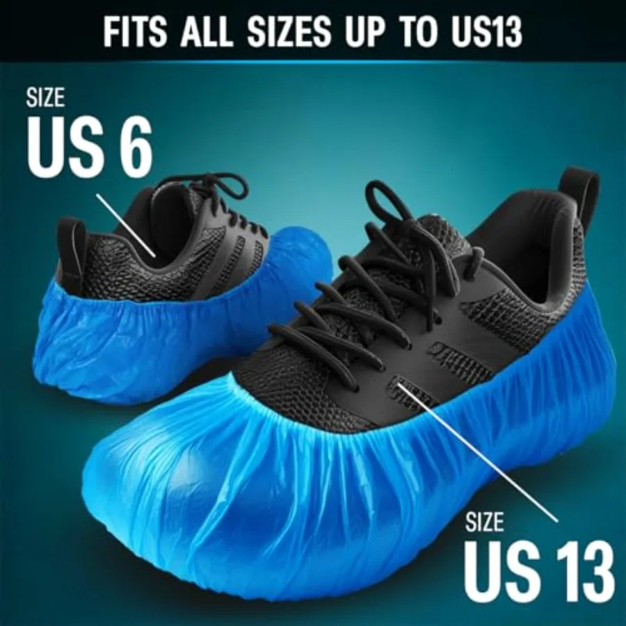 120枚入り 使い捨て滑り止め防水シューズカバー 室内/屋外用 リサイクル可能 ユニバーサルワンサイズ