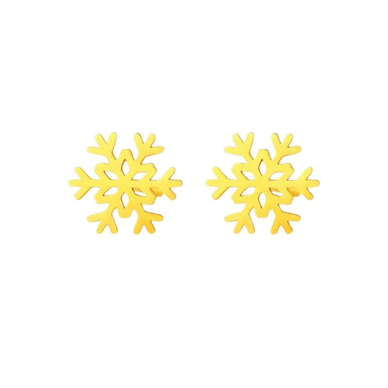 

Women Hollow 24K Yellow Gold Earrings Plated Gold Flower Stud Earrings