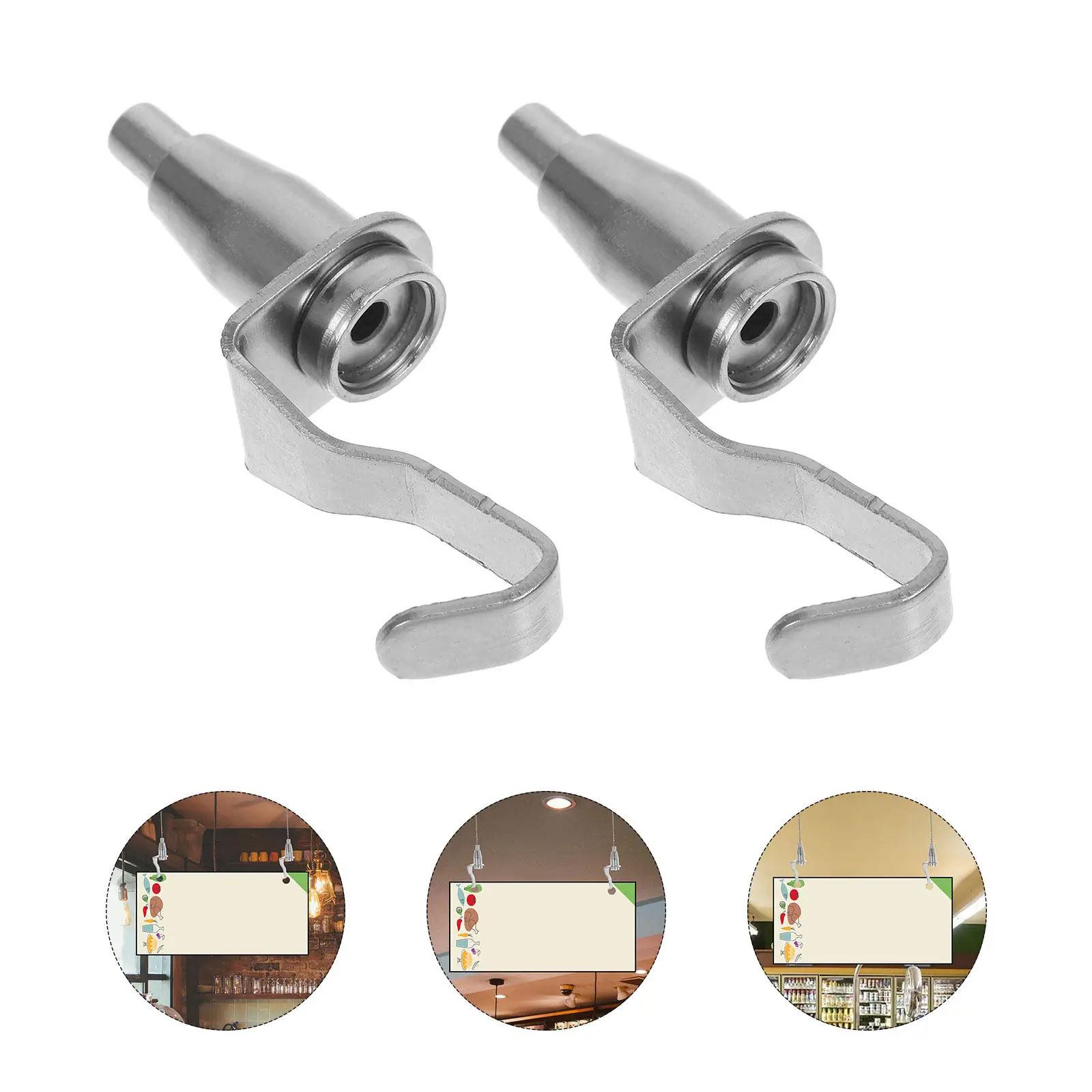 10Pcs Card Cable Clamps Adjustable Wire Rope Hangers Gallery Picture Hooks Art Exhibition Display System Accessories