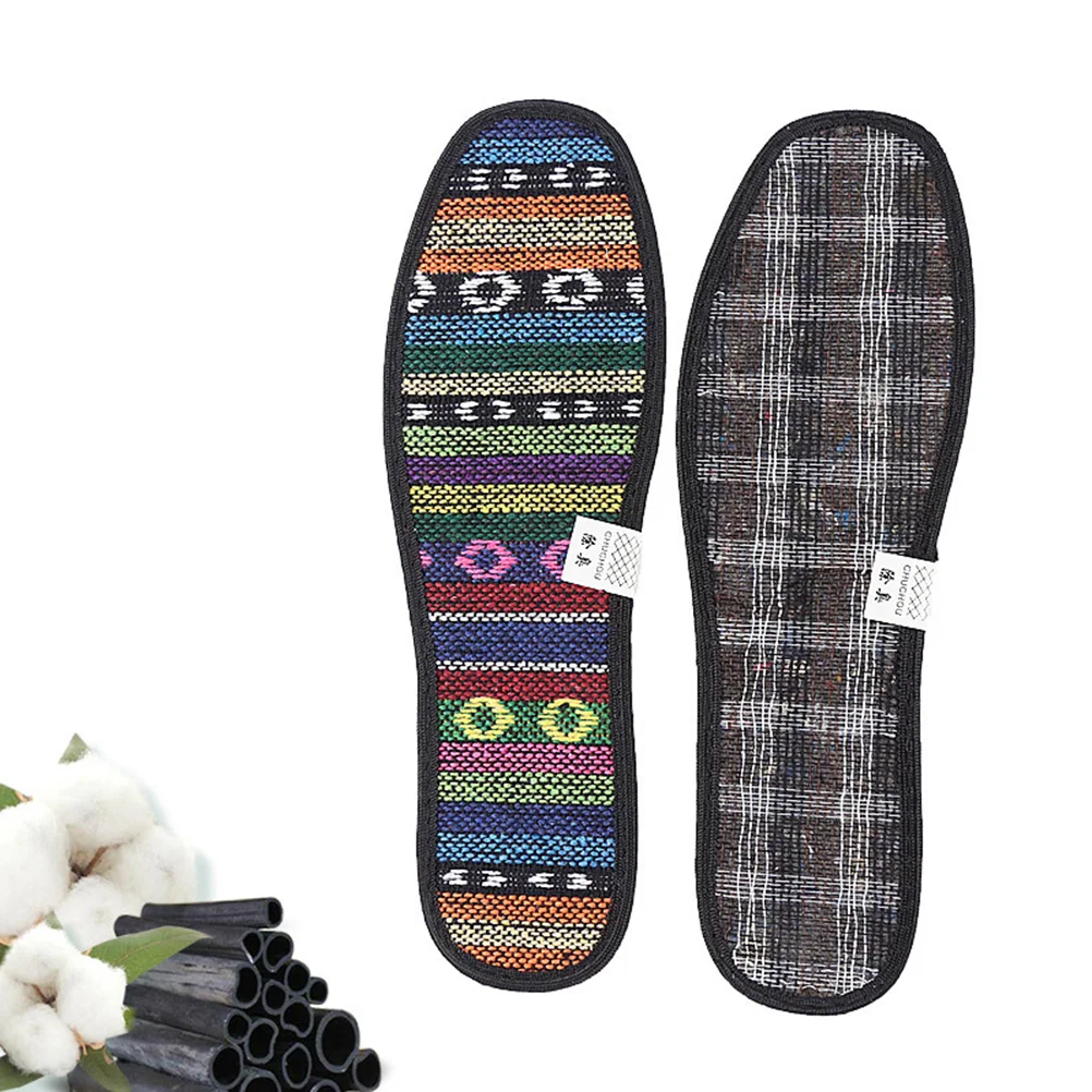 

Shoe Smell Eliminator Bamboo Charcoal Insole Foot Inserts Shoe Pads Cutable Thin Insoles Hand Embroidered Insoles Size 44