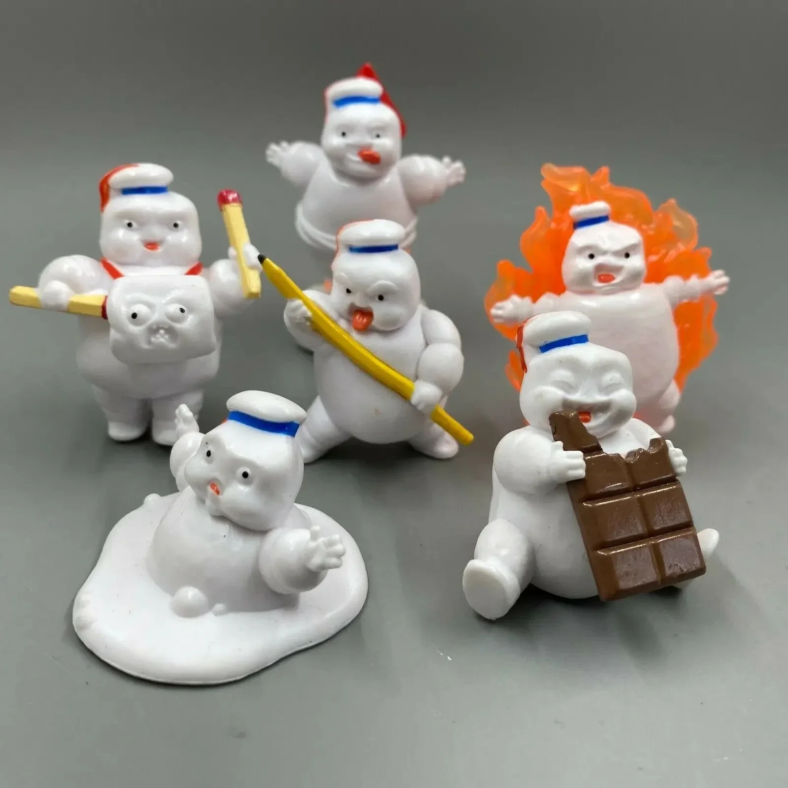 Figura de acción de los cazafantasmas, muñeco de juguete de 6 piezas, Estilo Vintage, 3 Stay Puft, Marshmallow Man, Sailor