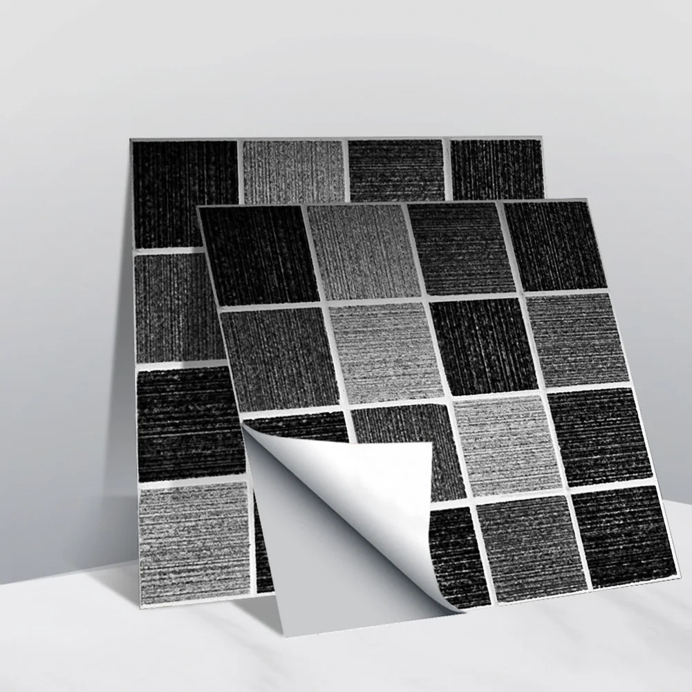 Wallpapers 3D Self-adhesive Wall Sticker Glitter Mosaic  Tiles Waterproof Stickers Decal For Kitchen Bathroom Home Decor 23*28cm