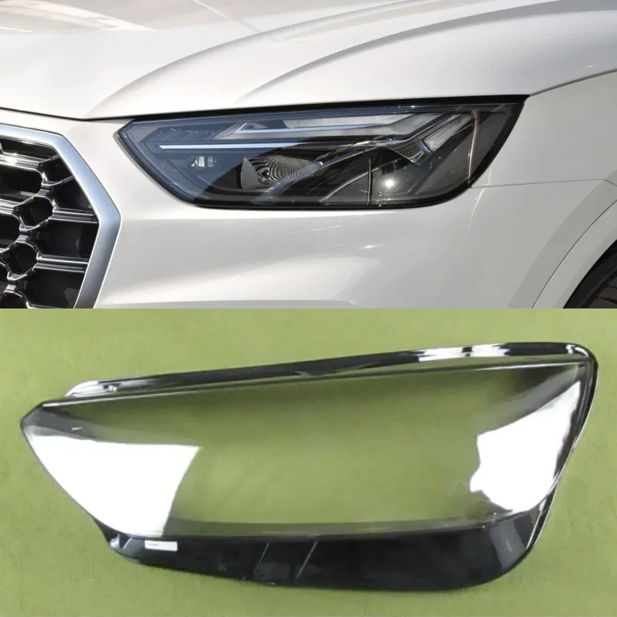 

For Audi Q5 Q5L Headlamp Cover Transparent Lamp Shade Headlight Shell Lens Plexiglass Replace Original Lampshade 2021 2022