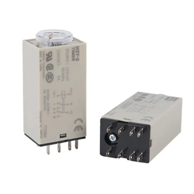 1Set H3Y-2 DC 12V 24V /AC 110V 220V Delay Timer Time Relay 0-1s 5s 10s 30s 60second 0-30Minute with Base 5A