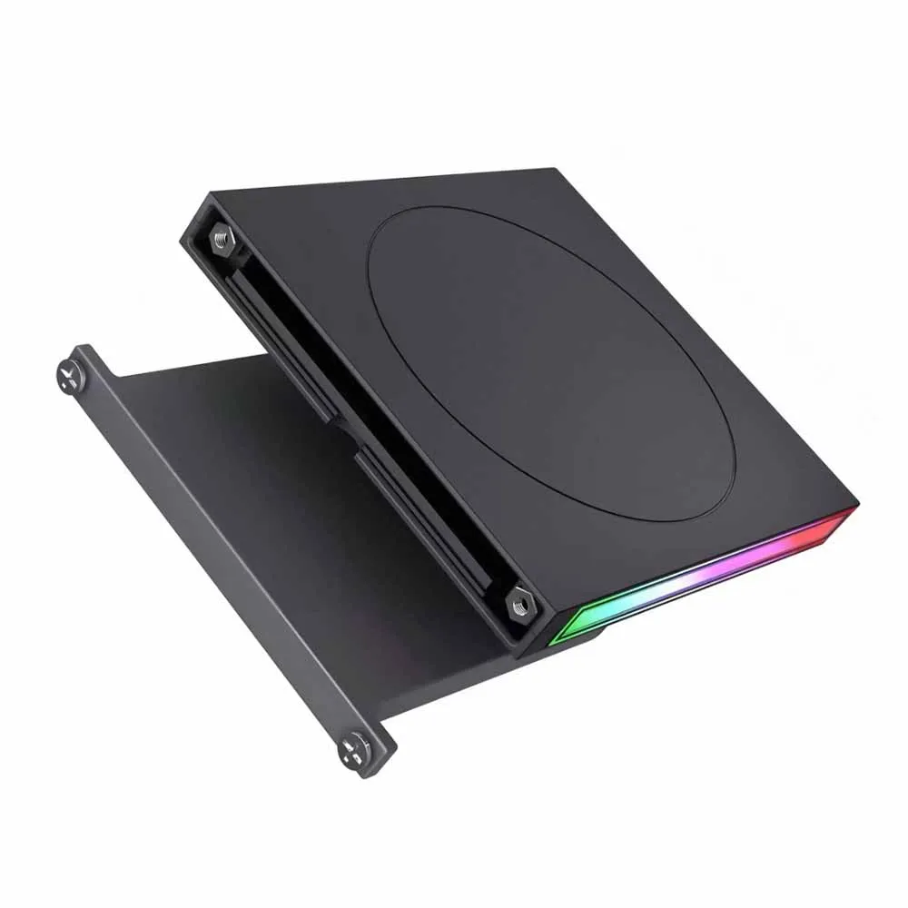 ARGB Infinite Mirror Display Stand for Case Handmade Figure Double Layer Design Fits 12cm PC Case Fan Base