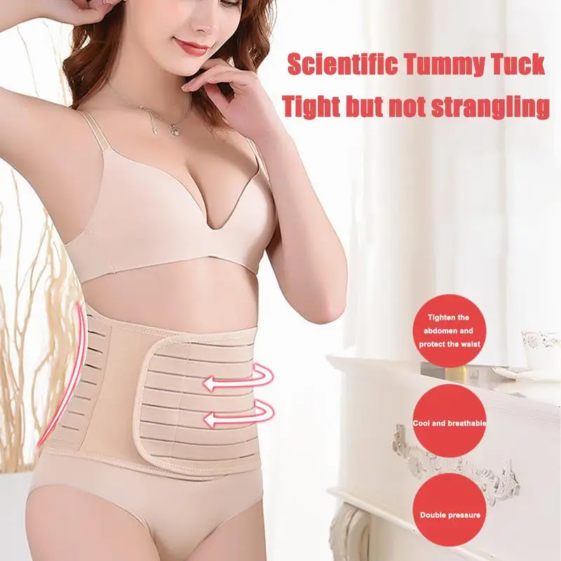 Post Partum Waist Binder Soft Postpartum Belt Band Elastic C-Section Recovery Belly Band Abdominal Binder for Postpartum