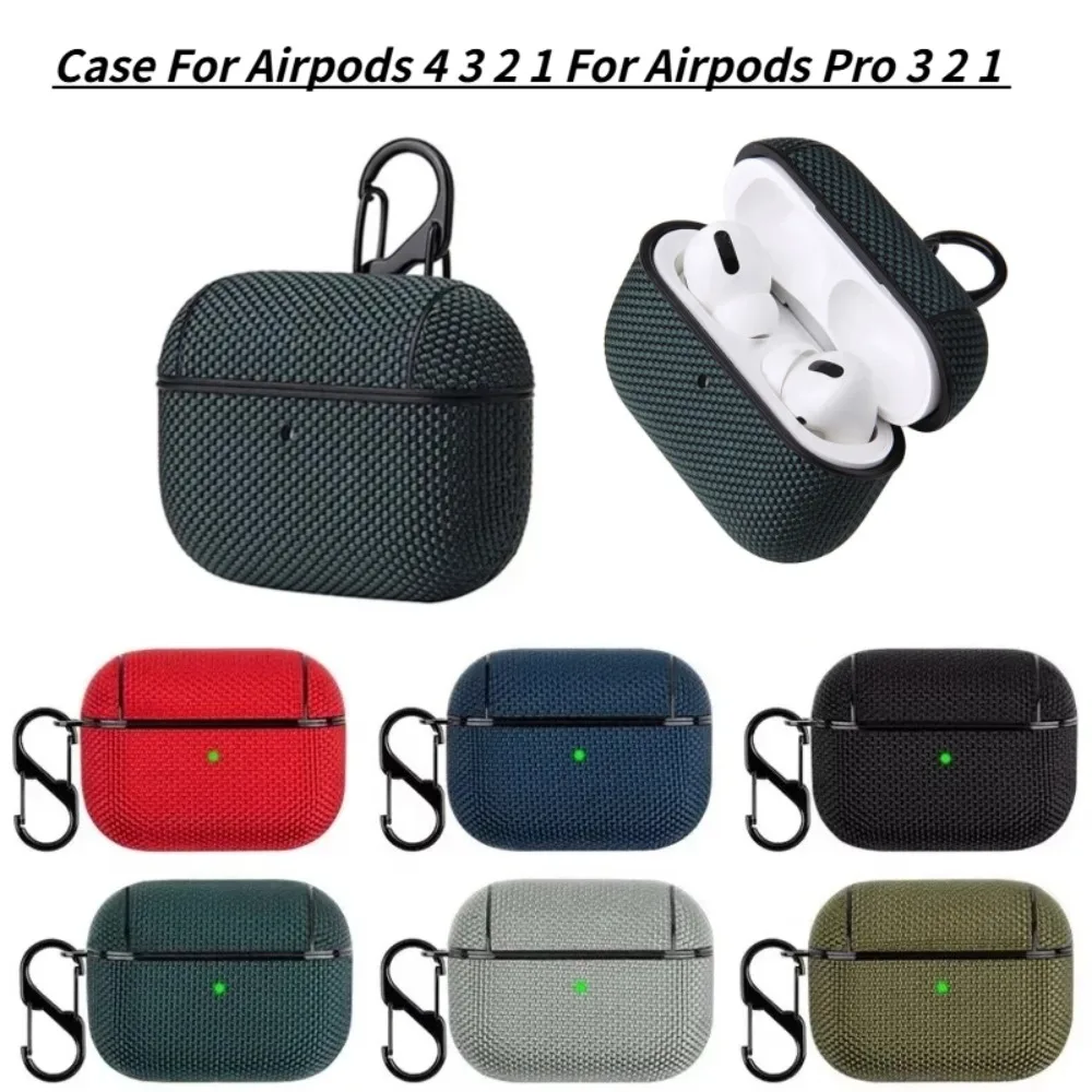 Original Nylon-Technologie Gewebte Bluetooth-Kopfhörerhülle für Airpods 4 3 2 1 Pro 3 2 1 Kopfhörer Wasserabweisende Schutzhülle