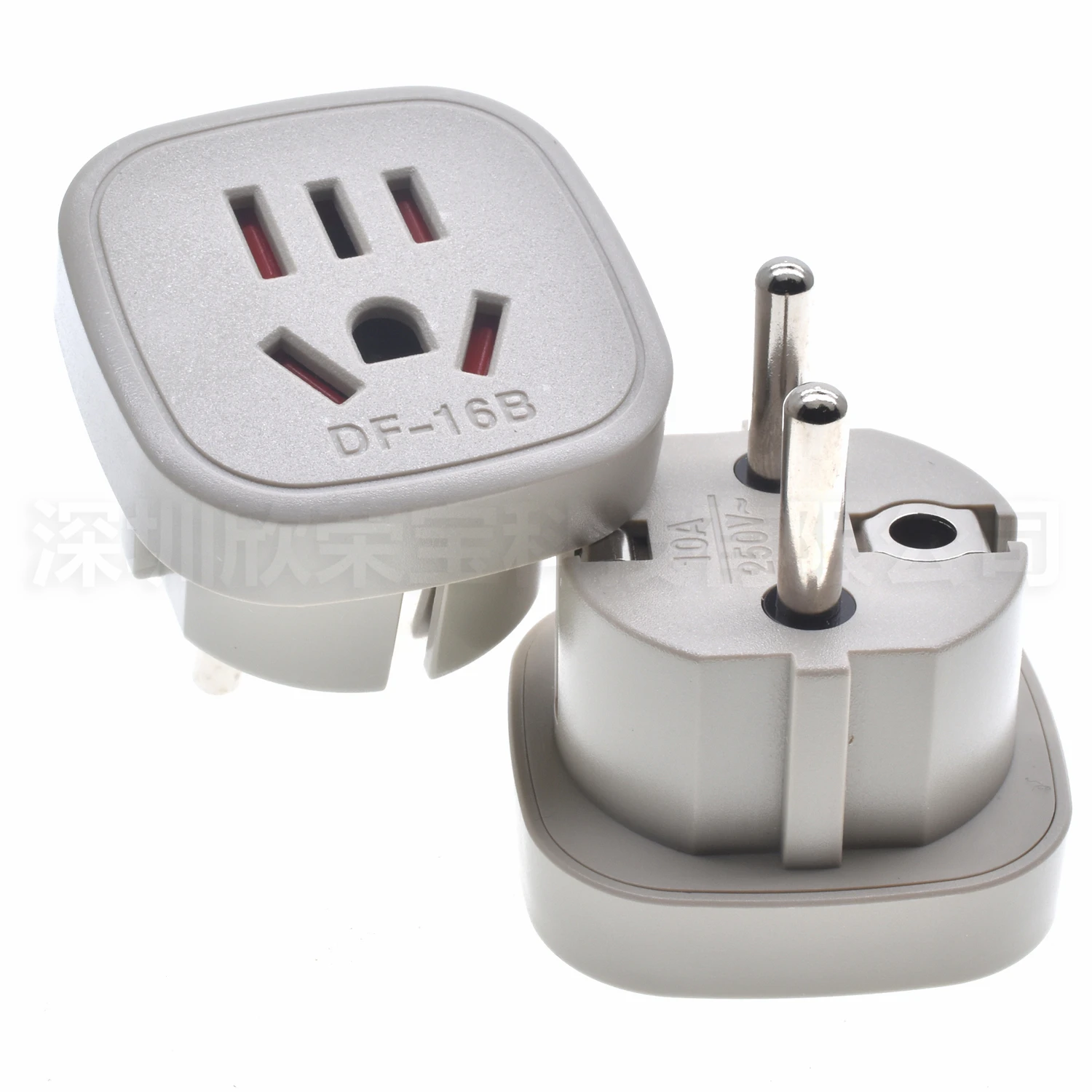 US/AU to EU plug adapter Built-in safe shutter America to European Converter Travel For Korean Russia Poland Swiss Schuko Plug