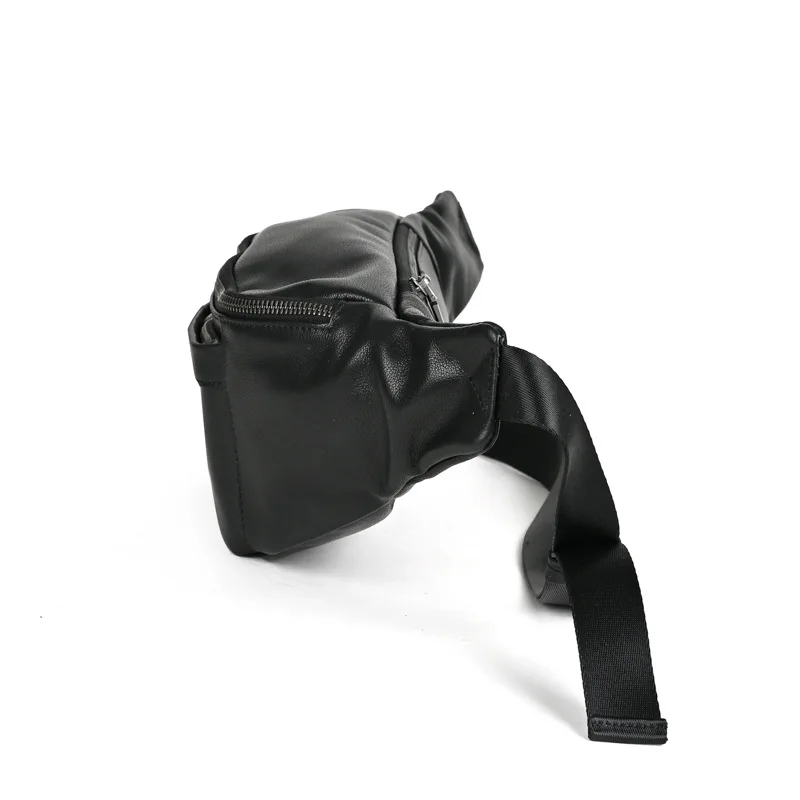 LD-Real leather men's sports waist bag, top layer cowhide, multi shoulder crossbody, multifunctional mobile phone bag