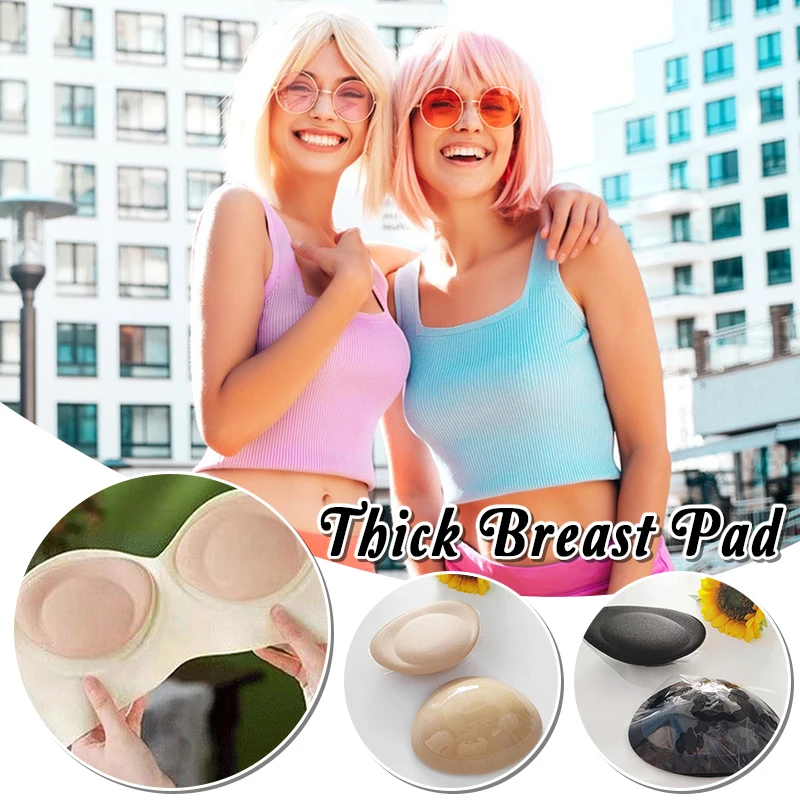 1 Pairs سميكة 4 سنتيمتر وسادة الصدر غير مرئية زيادة وجمع رفع لزجة البرازيلي ملابس السباحة إدراج الإسفنج الوسادة الزفاف الملابس الداخلية #5