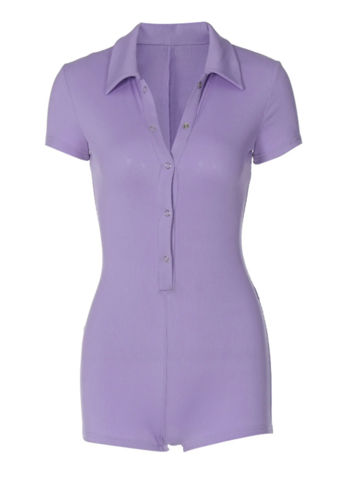 

Ins Sle Buttoned f-Unbuttoned ort-Sved Onesie Women's High-Waisted Slimming Color Versatile Spicy ort orts