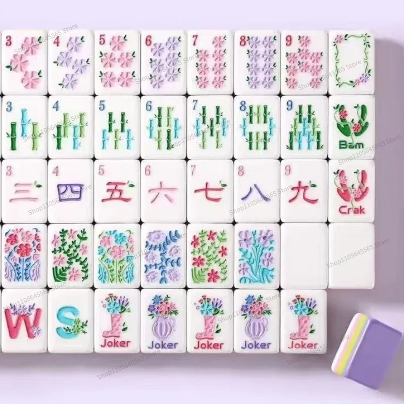 FOR  Acrylic No. 32 4-layer Purple Boots, Home Gift Hand Rubbing Mahjong