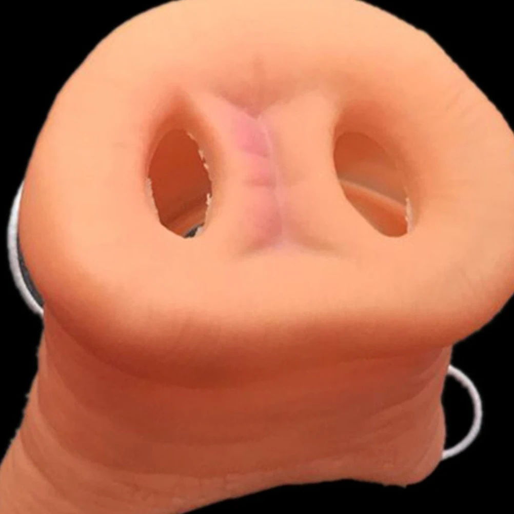 

2 Pcs Pig Nose Realistic Accessories for Halloween Childrens Day Masks Props Pink Farm Circus up