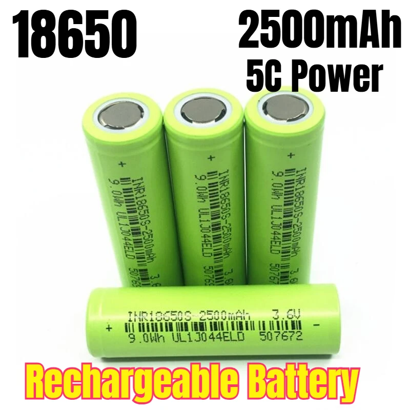 

18650 2500mAh 5C Power Rechargeable Battery