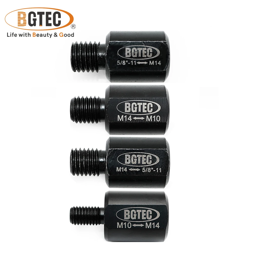 BGTEC 1pc Different Thread Adapter Diamond Drill Core Bits M14 5/8-11 M10 Different Connection Convertor Construction Tools