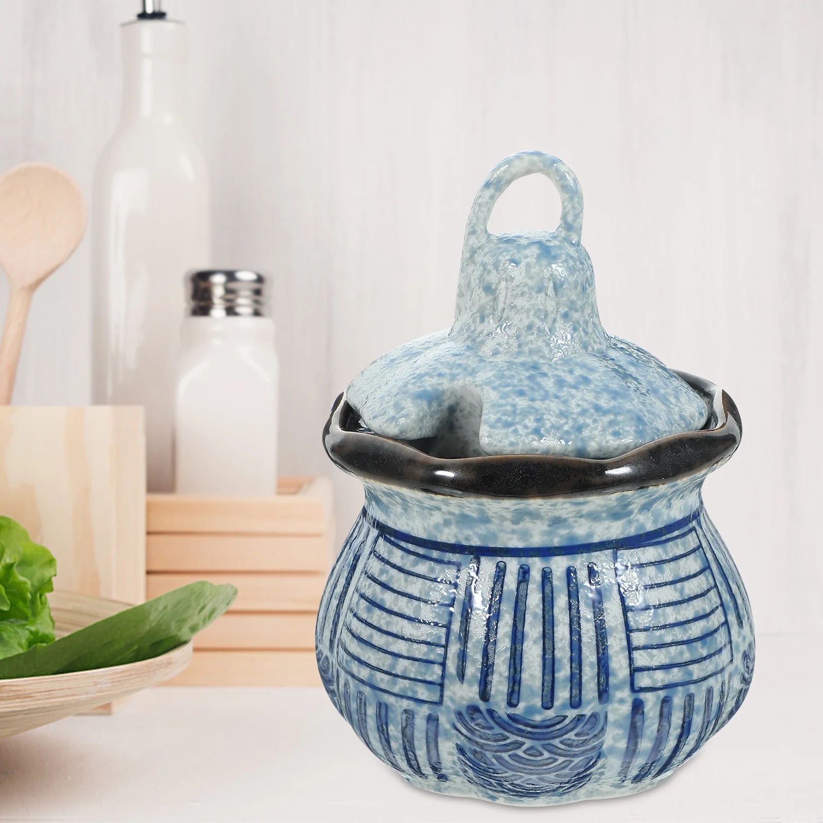 

Ceramic Vinegar Pot Japanese Style Oil Dispenser Soy Sauce Container Kitchen Supplies Exquisite Workmanship Gift