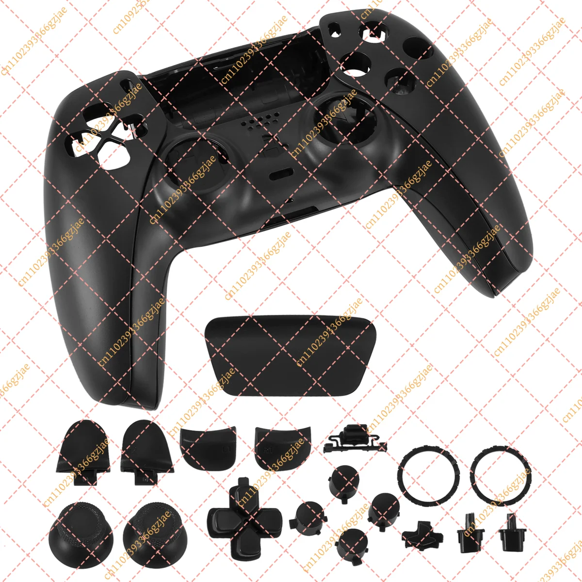 Quality Repair Part for PS5 BDM-010 Controller Housing Shell Game Controller Shell Cover with Buttons Black