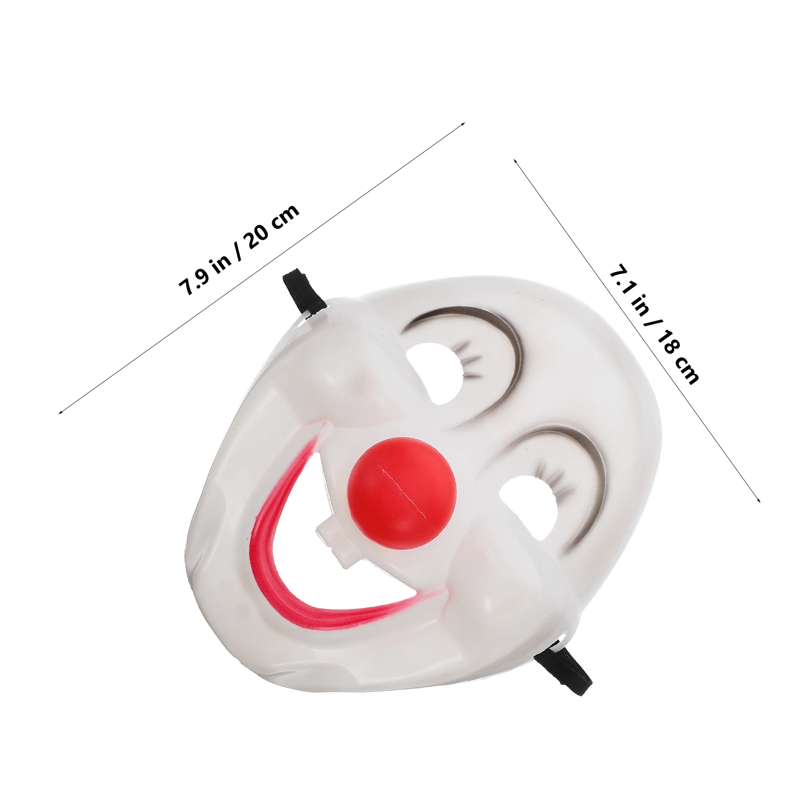 8Pcs PVC Mask Full Face Clown Design Party Carnival Masquerade Adult Costume Accessory Lightweight Comfortable Fit