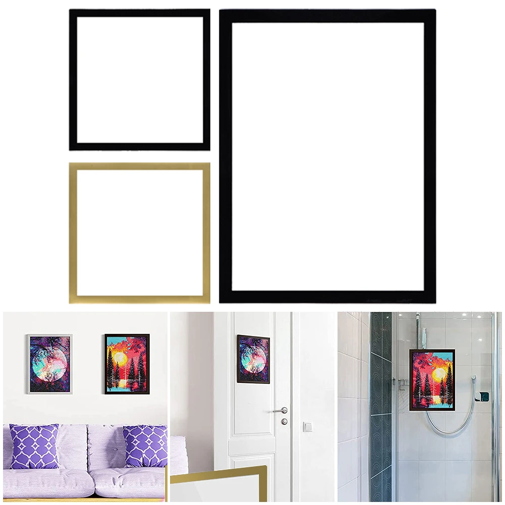 

3pcs Magnetic Diamond Painting Frames 30x40/30x30cm Self-Adhesive for Diamond Art Embroidery Photos Posters