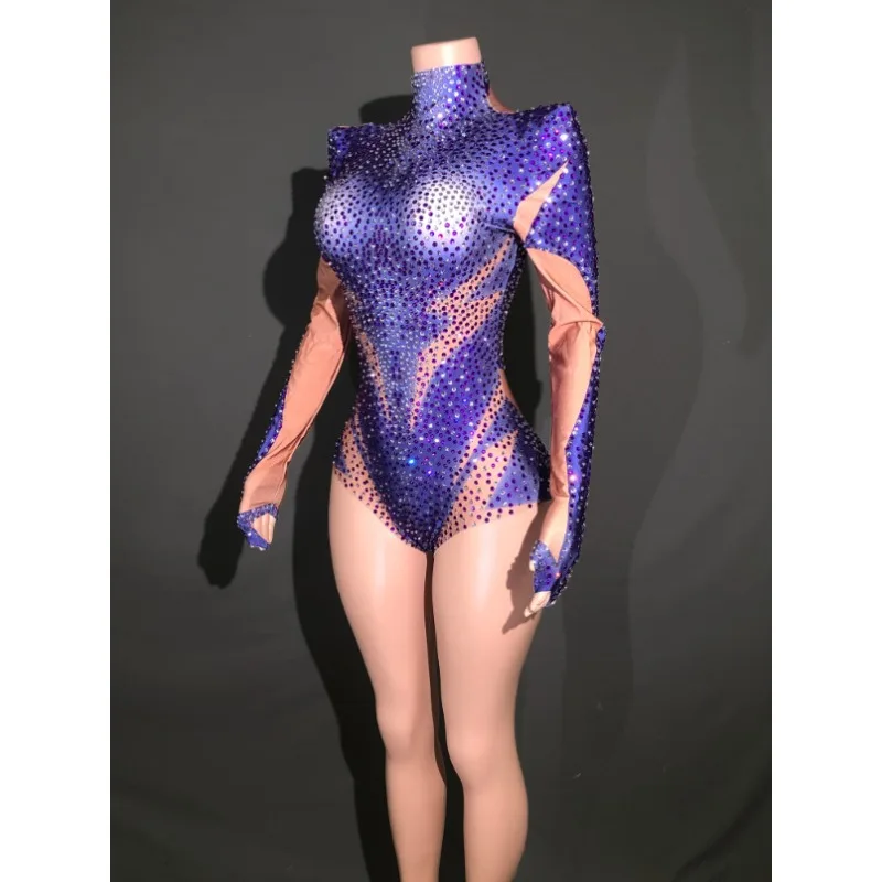 Onesie Bar Glanzend Sexy Zanger Kostuum Dansen Kostuum Avondjurken Luksusowe Prestaties Outfits Vestidos Festas E Eventos