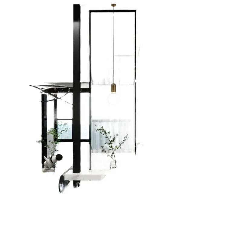 

Creative, glass partition, living room occlusion, feng shui lucky screen, entrance door porch, slate marble