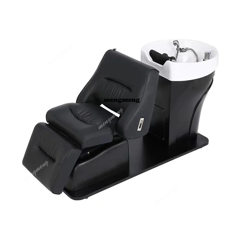 Hair Salon Rotate Shampoo Beds Modern Go Up and Down Barbershop Multifunction Shampoo Bed Ergonomics Adjust SalonX