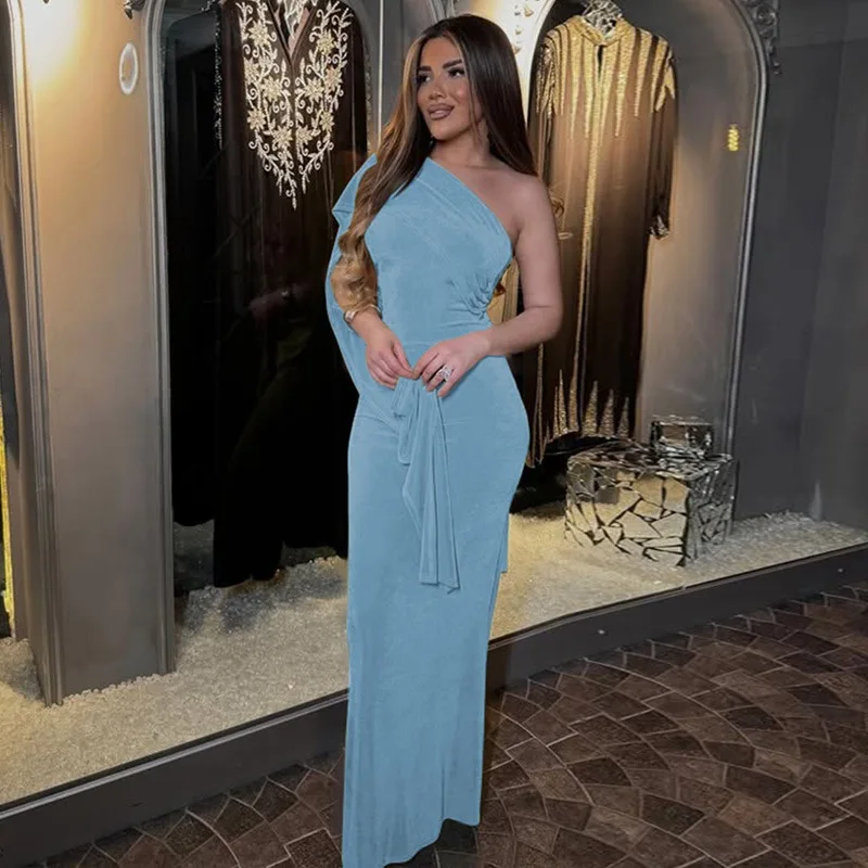 GIYSILE Mode 2025 Nieuwe vrouwen Sexy Tube Top Mouwloos Lange Street Style Slanke Lange Streamer Mouwloze Feestavondjurken