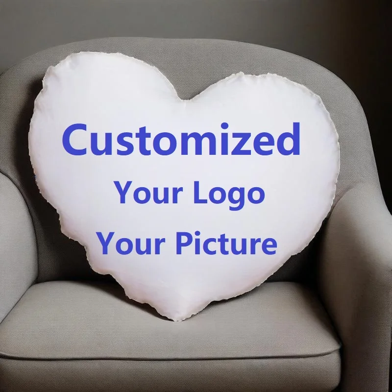 Custom Love Heart Shape Throw Pillow Cushion Lover Gift Sofa Car Home Decor Wedding Party Decoration
