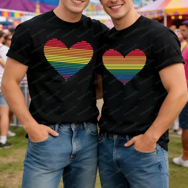 Pride T Shirt for Men LGBT Gay Pride Shirt Rainbow T-Shirt Love Is Love Short Sleeve Tee Tops Festival Vintage Fashion Camisetas view 4