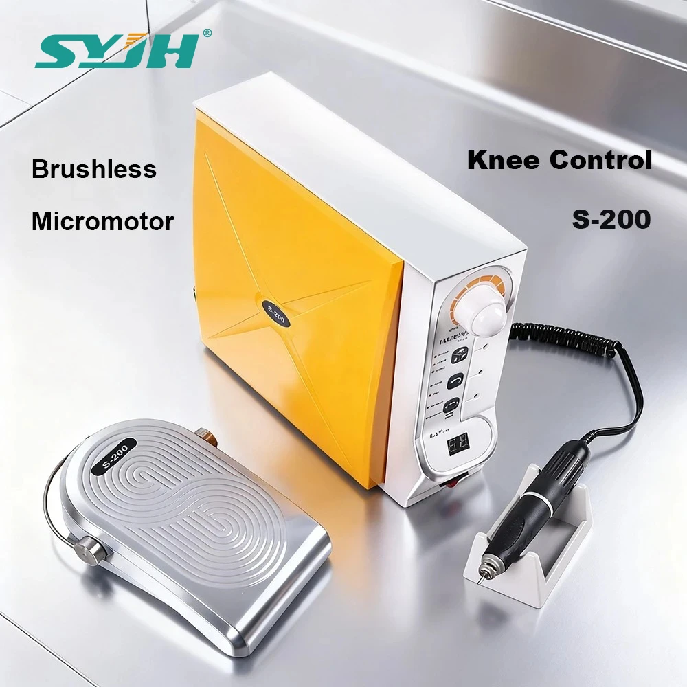 SYJH Dental 60000RPM Brushless Micromotor Multiple Control Methods Electric Polishing Grinder Machine Dental Lab Equipment