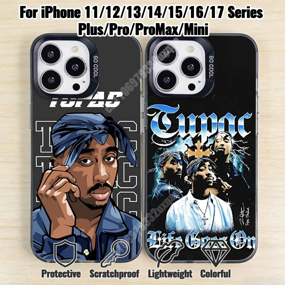 

Rapper 2Pac Tupac Shakur-S Phone Case for iPhone 17 16 15 14 13 12 11 Pro Plus Max Mini X XS Silicone Hard Cover