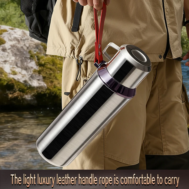 New 316L Stainless Steel Thermos Cup, Large Capacity, Portable Outdoor Tea Cup for Men and Women, Large Size Portable Cup for Outings