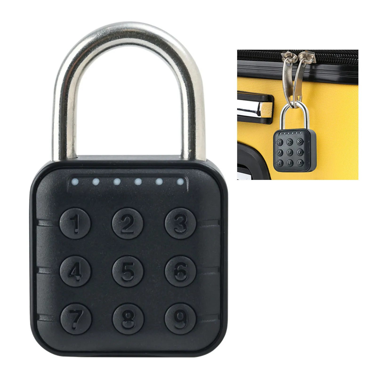 6 Digit Password Lock Electronic Combination Lock IP67 Waterproof Padlock for Luggage Locker Cabinet Waterproof Password Lock