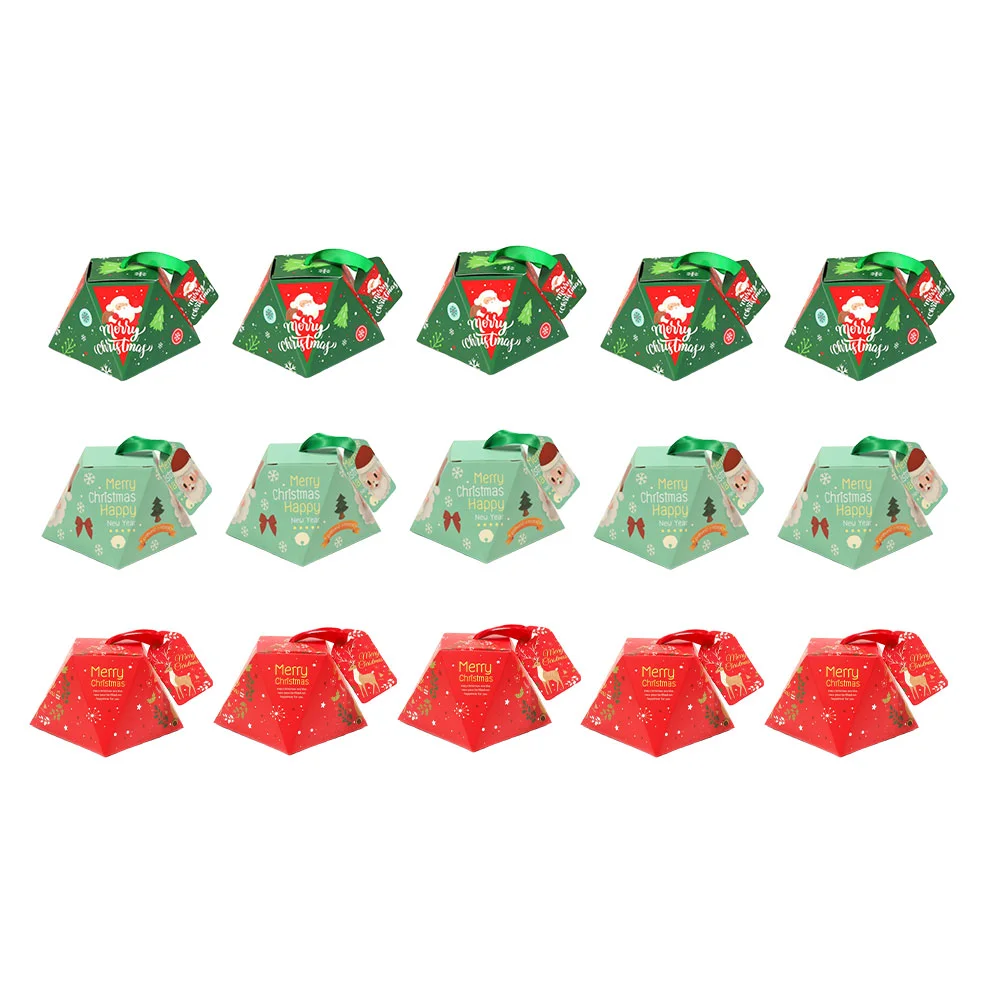 

30 Pcs Red Background Gifts for Stocking Stuffers Decorative Christmas Boxes with Lids Goodie Bag