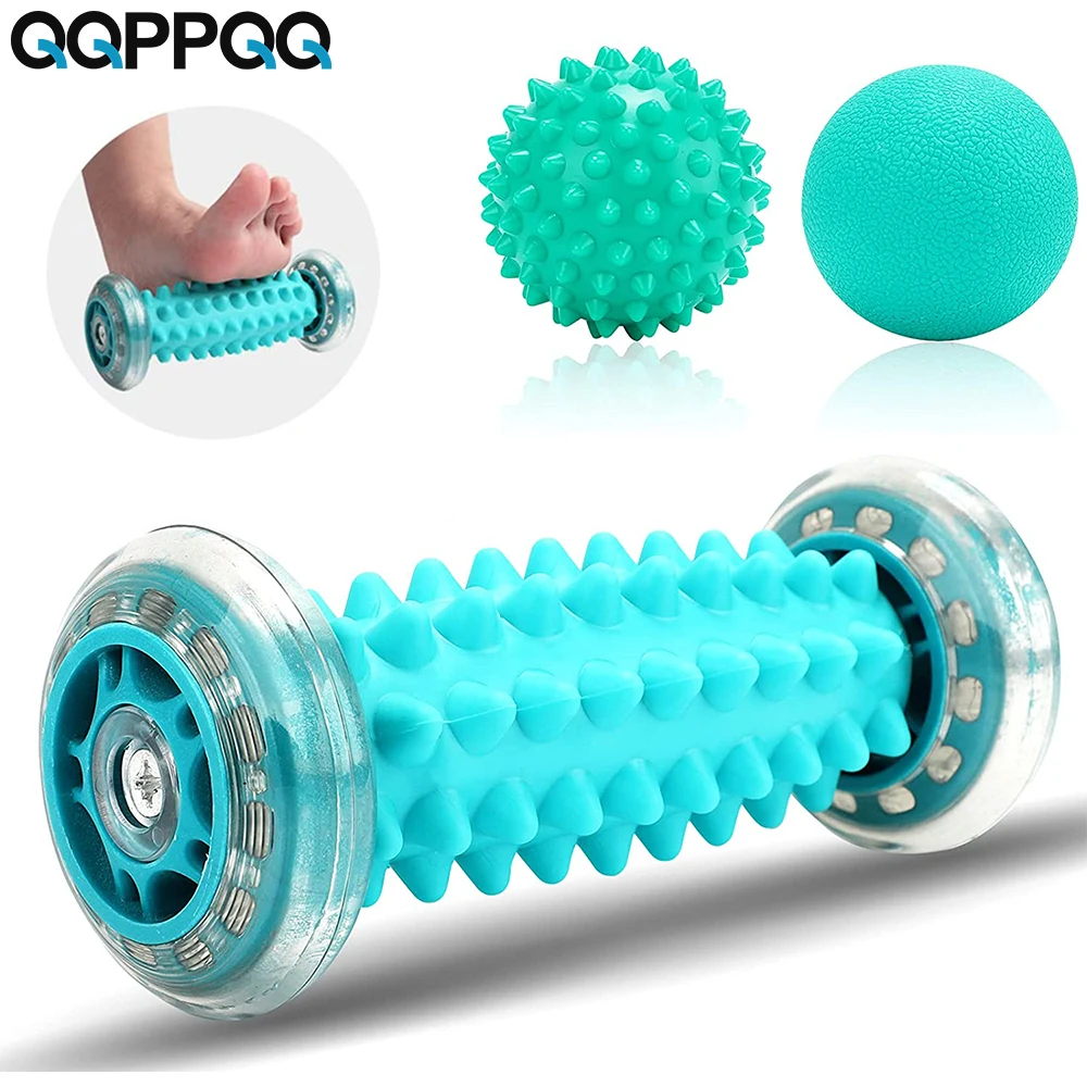 

Foot Massage Roller & Spiky Ball Manual Foot Massager for Plantar Fasciitis, Heel Foot Arch Pain,Trigger Point Muscle Relaxation