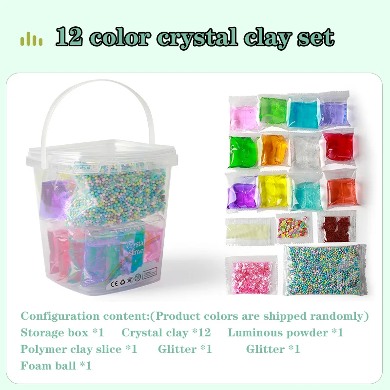 Crystal Transparent Clay, Creative,DIY, Create Your Favorite Slime, Suitable For Any Gift, Birthday Toy. Relieve Pressure, Soft